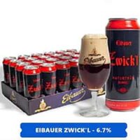 Bia đen Eibauer Zwick’l Naturtrüb Dunkel Đức 6.7% vol thùng 24 lon 500ml