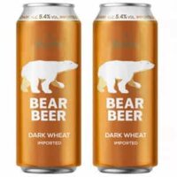 Bia đen gấu lúa mì Bear Beer Dark Wheat 5,4%  lon 500ml x 24 nhập từ Đức