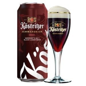 Bia đen Kostritzer Schwarzbier 4.8% – Thùng 24 Lon x 500ml