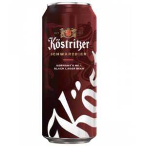 Bia đen Kostritzer Schwarzbier 4.8% – Thùng 24 Lon x 500ml
