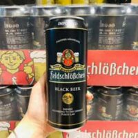 Bia Đức Feldschlößchen Black Beer  5% vol lon 500ml Pháo đài