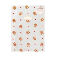 Bìa Đựng Tài Liệu ARTBOX Hàn Quốc Họa Tiết Hình Gấu Và Trái Tim Ngộ Nghĩnh (6 Ngăn)