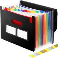 Bìa Đựng Tài Liệu Khổ a4 13 / 24 Bỏ Túi Tiện Dụng Đen