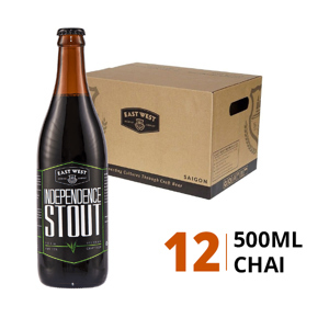Bia East West Independence Stout 12% Thùng 12 chai 500ml