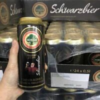 Bia Eichbaum Schwarzbier lon 500ml thùng 24 lon (bia đen Cây Sồi- Đức)