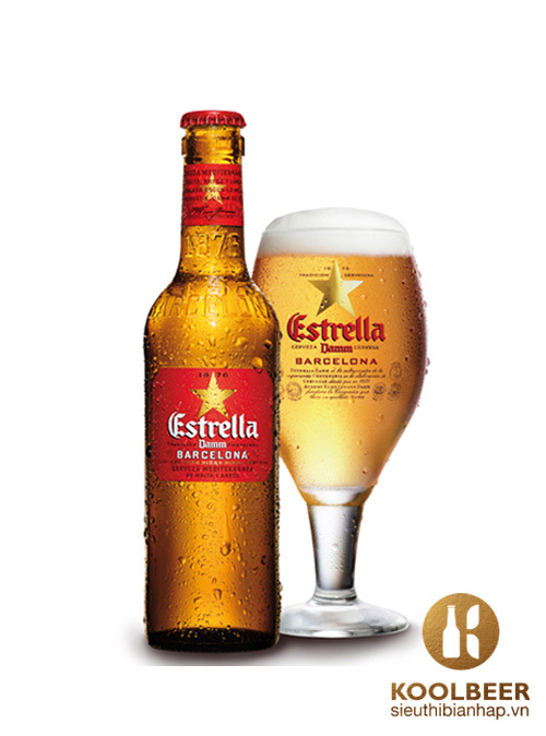 Bia Estrella Damm 4.6% - Thùng 24 chai 330ml