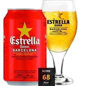 Bia Estrella Damm Barcelona 4.6% - chai 330ml