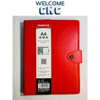 Bìa file kẹp tài liệu văn phòng A4 HEETON bìa da cao cấp có kèm máy tính Q8839