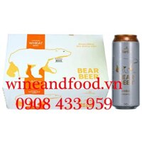 Bia Gấu Bear lúa mì wheat Harboe thùng 24 lon 500ml