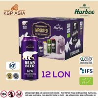 Bia Gấu Harboe Bear Beer Xtra Strong 12 % HỘP 12 LON