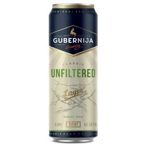 Bia Gubernija Unfiltered 5.0% Thùng 24 lon x 568ml
