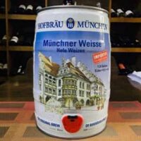 Bia HB bom 5l Hofbräu Munchner Weisse Hefe Weizen 5.1% nhập khẩu Đức