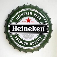 Bia Heineken 14 Inch Tròn CHAI Nắp Vintage Tín Hiệu Thanh Quán Rượu Trang Trí Tường Nhà Retro Kim Loại Nghệ Thuật Poster Trang Trí
