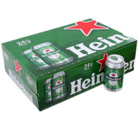 Bia Heineken Hà Lan 330ml x 24 lon nhập khẩu nguyên thùng với 5%vol