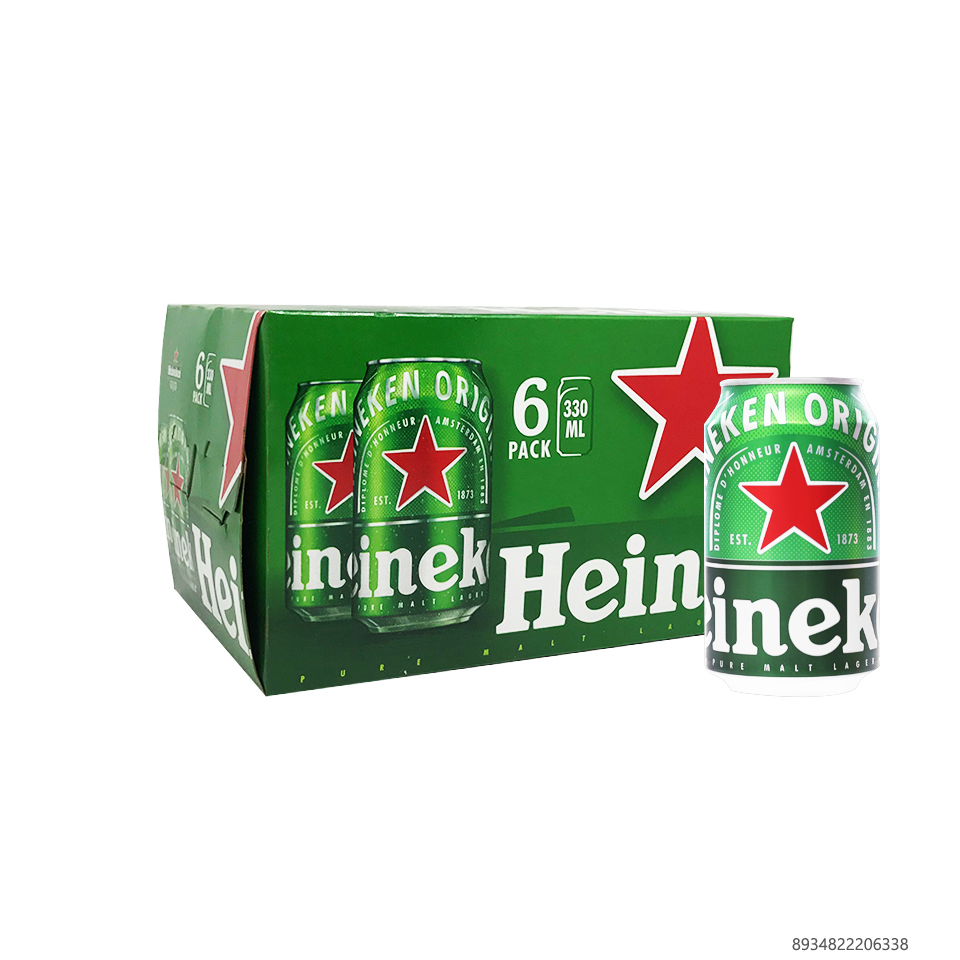 Bia Heineken lốc 6 lon x 330ml