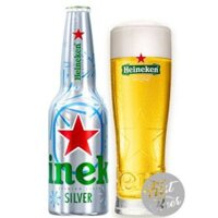 Bia Heineken Silver Chai Nhôm 4.0% – Chai 330ml – Thùng 24 Chai