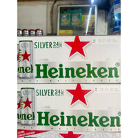 Bia HEINEKEN Silver Coolpack thùng 24 lon 250ml và thùng 24lon 330ml