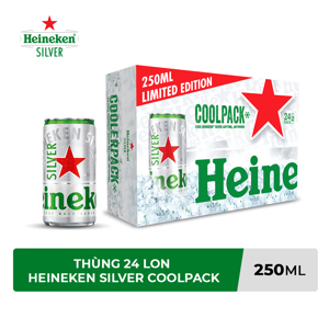 Bia Heineken Silver 4% Thùng 24 lon 250ml
