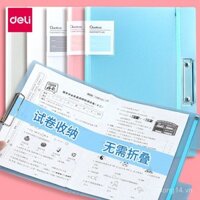 Bìa hồ sơ giấy kiểm tra Deli A3 cho học sinh trung học, dung lượng lớn cho học sinh tiểu học, tổ chức lưu trữ phân loại giấy tờ trung học