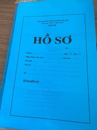 Bìa hồ sơ xin việc màu  xanh dương