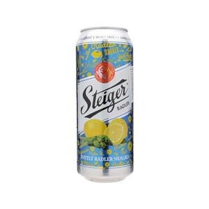 Bia hoa quả Steiger Radler - 0%, lon 500ml