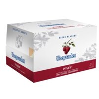 Bia Hoegaarden rosée hương vị trái cây thùng 24 chai (248ml/chai)