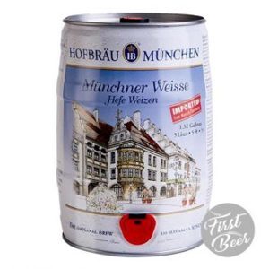 Bia Hofbrau Munchen Weisse Hefe Weizen 5,1% - bom 5 lít
