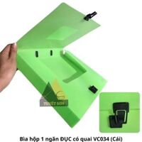 Bìa hộp 1 ngăn ĐỤC có quai VC034