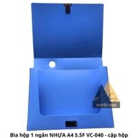 Bìa hộp 1 ngăn NHỰA A4 5.5F VC-040 - cặp hộp