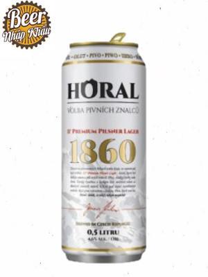 Bia Horal 1860 Premium Pilsner Lager 4.6% lon 500ml