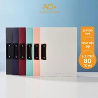 Bìa kẹp tài liệu trình ký ngang nhựa PP, A4, thương hiệu AO - Tím than,WB430