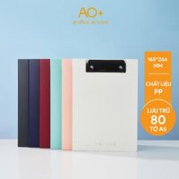 Bìa kẹp trình ký đôi A5 nhiều màu AO, Kẹp tài liệu bằng nhựa PP cao cấp dùng cho văn phòng WB520 - Trắng,WB520