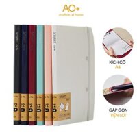 Bìa kẹp trình ký Smart A4 gập thành A5, thường hiệu AO - Trắng,WB664
