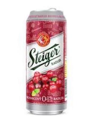 Bia không cồn Steiger Radler Cranberry (việt quất) - Thùng 24 lon x 500ml