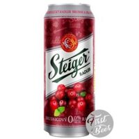 Bia không cồn Steiger Radler Cranberry – Lon 500ml – Thùng 24 Lon