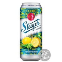 Bia không cồn Steiger Radler Lemon – Lon 500ml – Thùng 24 Lon