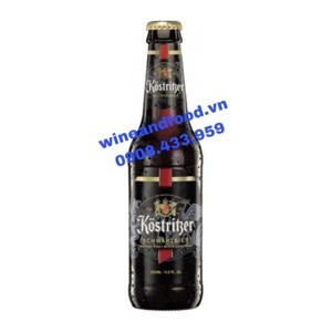 Bia Kostritzer Schwarzbier 4,8% Đức – 24 chai 330ml