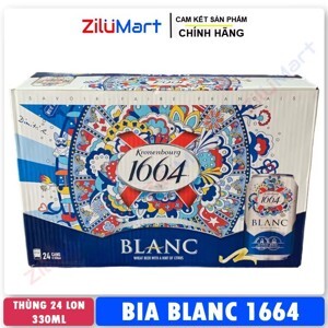 Bia Kronenbourg 1664 Blanc 5% - lon 320ml, 24 lon