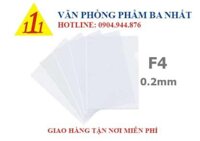 Bìa lá F4 trắng dày 0.2 PLUS