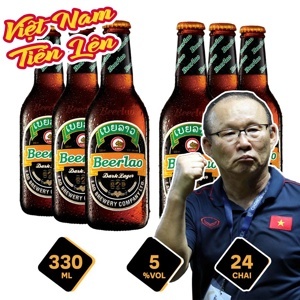 Bia Beerlao Dark Lager 6.5% – Chai 330ml, thùng 24 Chai