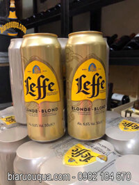 Bia Leffe Blonde vàng 6.6% thùng 24 lon cao 500ml Hà Nội