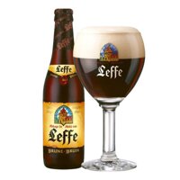 Bia Leffe nâu 6.5%  – chai 330ml thùng 24 chai thủy tinh nhập khẩu nguyên thùng từ Bỉ