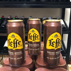 Bia Leffe nâu Brune 6,5% Bỉ  – 24 lon 500ml