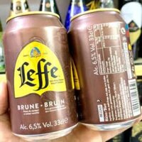 Bia Leffe nâu lon 330ml – Leffe Brune 6.5%vol thùng 24 lon nhập khẩu Bỉ