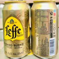 Bia leffe vàng lon 330ml 6.6% vol – Bia Bỉ nhập khẩu nguyên thùng 24 lon nhập khẩu nguyên thùng