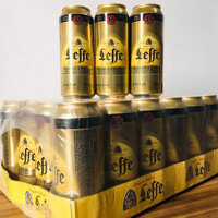 Bia leffe vàng lon 500ml x 24 lon với nồng độ 6,6%vol nhập khẩu từ Bỉ