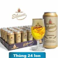 Bia lon Eibauer Hefeweizen Hell Đức 5.2% vol thùng 24 lon 500ml