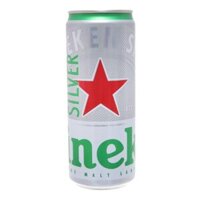 Bia Lon Heineken Bạc 330Ml