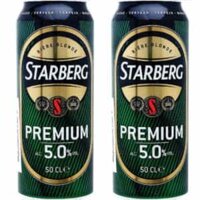 Bia lon Starberg Premium Lager 5% vol 500ml x 24 lon nhập khẩu Pháp