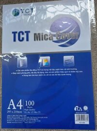 Bìa mica A4 TCT036 - loại trung, độ dày 125 MIC (Đóng gói: 100 tờ/tập)